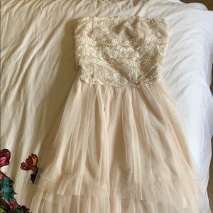 Lace Strapless Dress